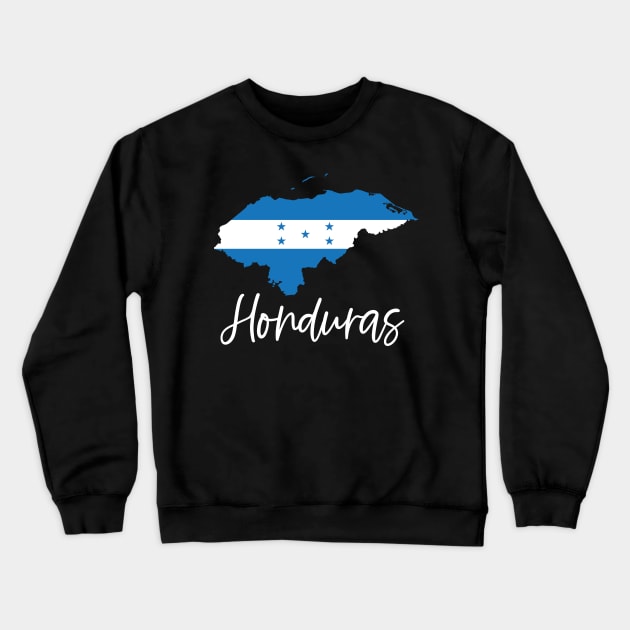 Honduras Flag Central America Copan Latina Camisa Catracho Crewneck Sweatshirt by Shirtsurf